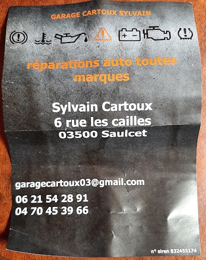Garage Sylvain Cartoux, Garage Automobile à Saulcet