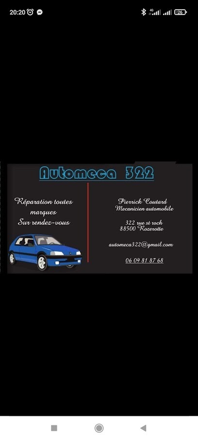 Garage Automeca 322, Garage Automobile à Rozerotte
