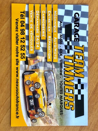 Garage Team Timmers, Garage Automobile à Saint-Raphaël