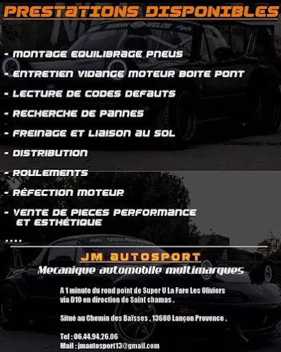 JM AUTOSPORT, Garage Automobile à Lançon-Provence