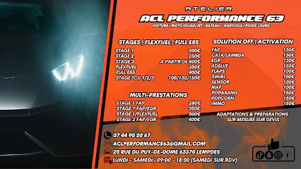 ACL PERFORMANCE 63, Garage Automobile à Lempdes